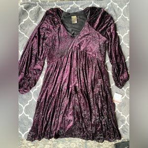 Purple Velvet Dress